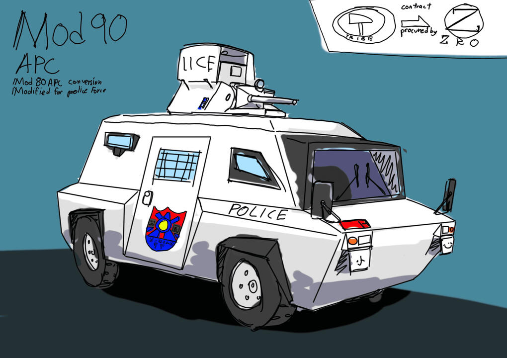 Mod 90 APC under police service